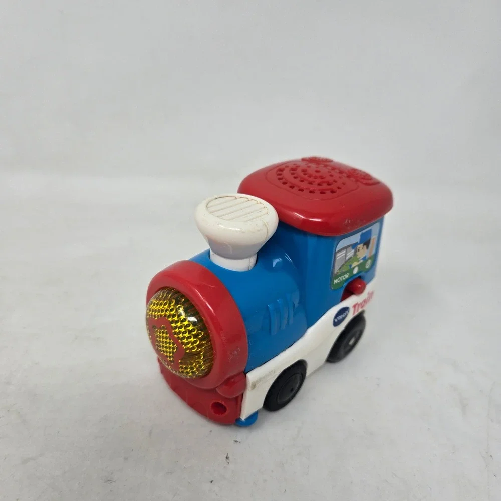 Vtech Go Go Smart Wheels Motorized Train Toy Blue Red White Light Sound Works